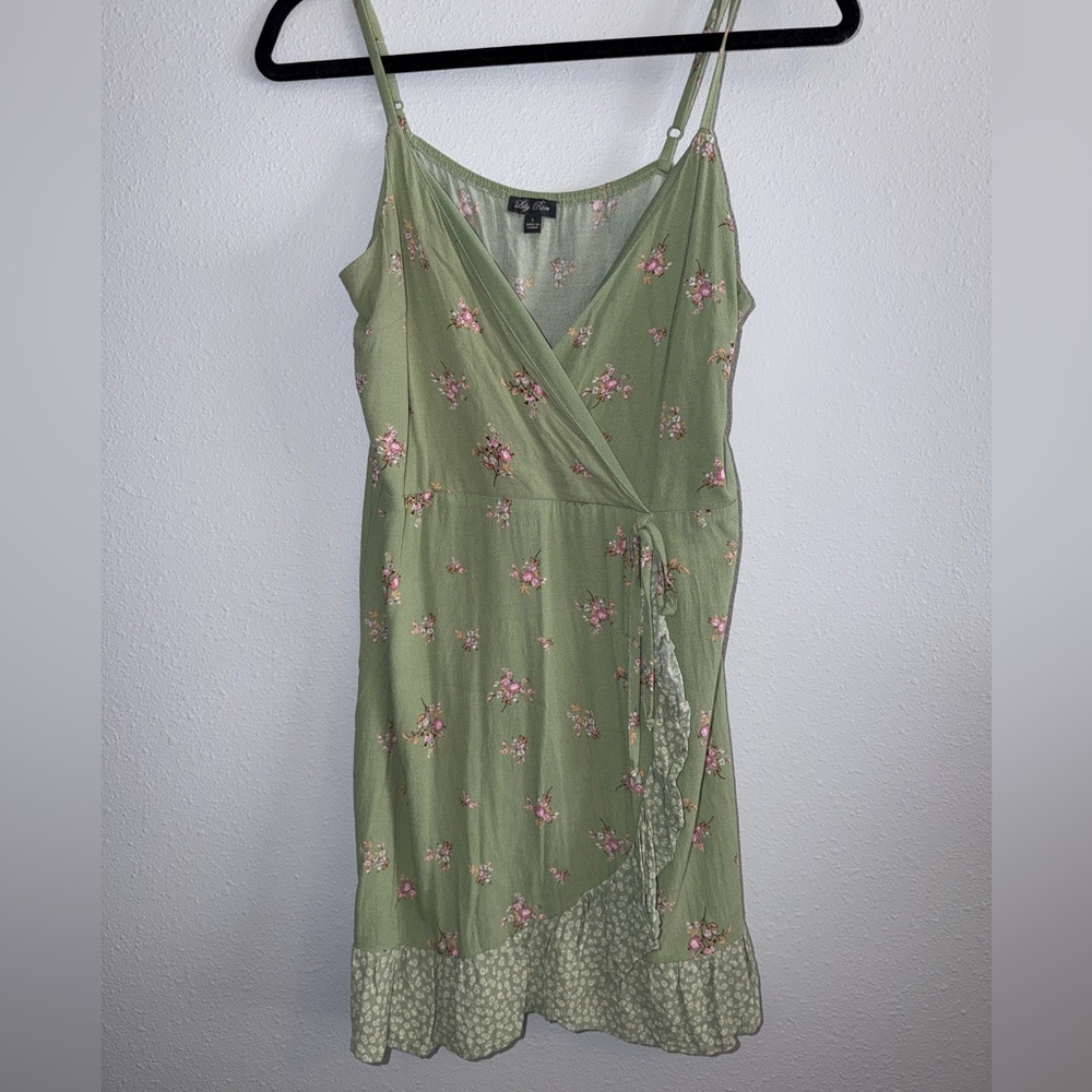 Lily Rose Mint Floral Mini Dress - Picture 2 of 6